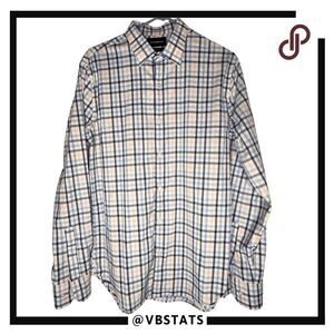 Bonobos Men's Plaid Standard Fit Long Sleeve‎ Button Up Shirt Multicolor Medium